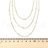 304 Stainless Steel Ball Snake Chain 3 Layer Necklaces for Women NJEW-V012-04G-5