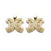 Brass Clear Cubic Zirconia Pendants KK-G446-13G-2