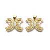 Brass Clear Cubic Zirconia Pendants KK-G446-13G-2