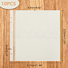 Paper 4 Ring Loose Leaf Binder Adhesive Refill Page Sheets AJEW-WH0270-189-2