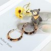 Leopard Print Alloy Acrylic Hoop Earrings FS-WGDDA9F-03-1