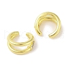 Brass Micro Pave Clear Cubic Zirconia Cuff Earrings for Women EJEW-I305-08G-2