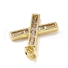 Brass Micro Pave Cubic Zirconia Pendants KK-V014-01G-24-2