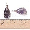 Natural Amethyst Pendants G-F763-03RG-06-3