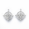 304 Stainless Steel Pendant Rhinestone Settings STAS-N097-250P-3