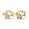 Rack Plating Brass Cubic Zirconia Cuff Earrings EJEW-P226-05G-1