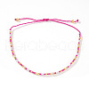 Bohemian Style Glass Seed Round Beads Braided Bead Bracelets RZ1684-10-1