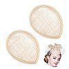 Linen Mini Hat Fascinator Base AJEW-WH0567-25A-1