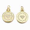 Brass Micro Pave Cubic Zirconia Pendants ZIRC-N039-148A-NF-2