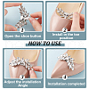 GOMAKERER 4Pcs 2 Colors Wing Alloy Rhinestone Shoe Decoration FIND-GO0002-27-3