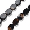 Natural Black Agate Beads Strands G-P559-B09-01-2