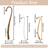SUNNYCLUE 18Pcs 9 Style Tibetan Style Alloy Bookmarks Findings with Hole AJEW-SC0002-57-2