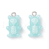 Opaque Resin Pendants X-RESI-E011-01P-2