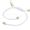 Shell Bead & Glass Seed Braided Bead Bracelets BJEW-MZ00138-01-4