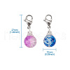 Baking Painted Crackle Glass Pendants HJEW-TA0001-03P-9