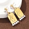 304 Stainless Steel Micro Pave Clear Cubic Zirconia Dangle Stud Earrings EJEW-D309-03G-3