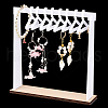   1 Set Opaque Acrylic with Wood Earring Display Stands EDIS-PH0001-52-1