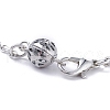 Iron Hollow Round Link Bracelet with Brass Cable Chain for Men Women KK-P082-02P-A-2