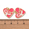 Brass Enamel Pendants KK-Q098-18G-B-3