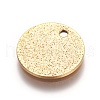 Ion Plating(IP) 304 Stainless Steel Textured Pendants STAS-I098-01-12mm-G-2