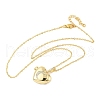 Brass Micro Pave Clear Cubic Zirconia Heart Locket Pendant Necklaces for Women NJEW-S449-04A-G-4