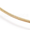 Brass Round Snake Chain Necklaces Making MAK-L025-02G-3