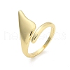 Rack Plating Brass Open Cuff Finger Rings for Women RJEW-M028-85G-5