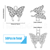 HOBBIESAY 50Pcs Alloy Rhinestone Pendants ALRI-HY0001-04-2