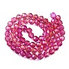 Baking Paint Transparent Glass Beads Strands X-DGLA-A035-T8mm-A03-3