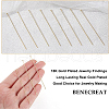 BENECREAT 100Pcs Brass Flat Head Pins KK-BC0002-84B-3