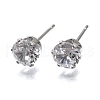 Cubic Zirconia Ear Studs X-STAS-E051-3D-2