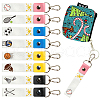 PU Leather & Cotton Name Marker Keychain AJEW-WH0514-003-1