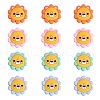 12Pcs 4 Colors Silicone Beads JX779A-1