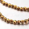 Electroplate Non-magnetic Synthetic Hematite Bead Strands G-F300-34-03-1