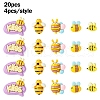 20Pcs 5 Styles Opaque Resin Decoden Cabochons CRES-YW0002-18-2
