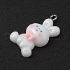 Opaque Resin Pendants RESI-D064-02P-04-3