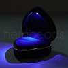 Heart Plastic Jewelry Ring Boxes OBOX-F005-04B-4