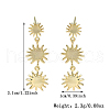S925 Sterling Silver Sunflower Tassel Stud Earrings CG4373-3