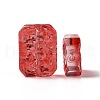 Transparent Spray Painted Glass Beads X-GLAA-I050-08G-3