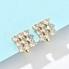 Brass Micro Pave Clear Cubic Zirconia Clip-on Earrings EJEW-A132-02C-G-2