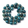 Natural Sesame Jasper Dyed Beads Strands G-D305-B02-01-3