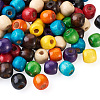 180Pcs 9 Color Craftdady Dyed Natural Maple Wood Beads WOOD-CD0001-06A-LF-3