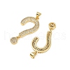 Brass Micro Pave Cubic Zirconia Pendants KK-S526-21G-B-2