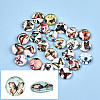 Printed Glass Half Round/Dome Cabochons GGLA-N004-10mm-C1-3