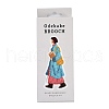 MIYUKI Seed Beads Walking Girls Brooch Making Kits DIY-H165-01E-2