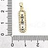 Brass Micro Pave Cubic Zirconia Pendants KK-V011-30G-B-3
