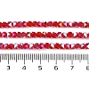 Electroplate Glass Beads Strands GLAA-Q105-02D-4