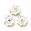 Handmade Porcelain Flower Beads PORC-J008-04C-1