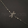 Tibetan Style Alloy Dragonfly Link Chain Anklets for Women WGFA0A3-01-4