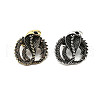12Pcs 2 Colors Snake Alloy Brooches for Backpack Clothes JEWB-A033-06-2